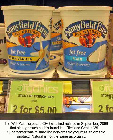 Mislabled yogurt in Sept. 2006