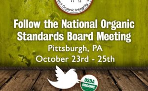 Follow the NOSB Meeting, Fall 2019