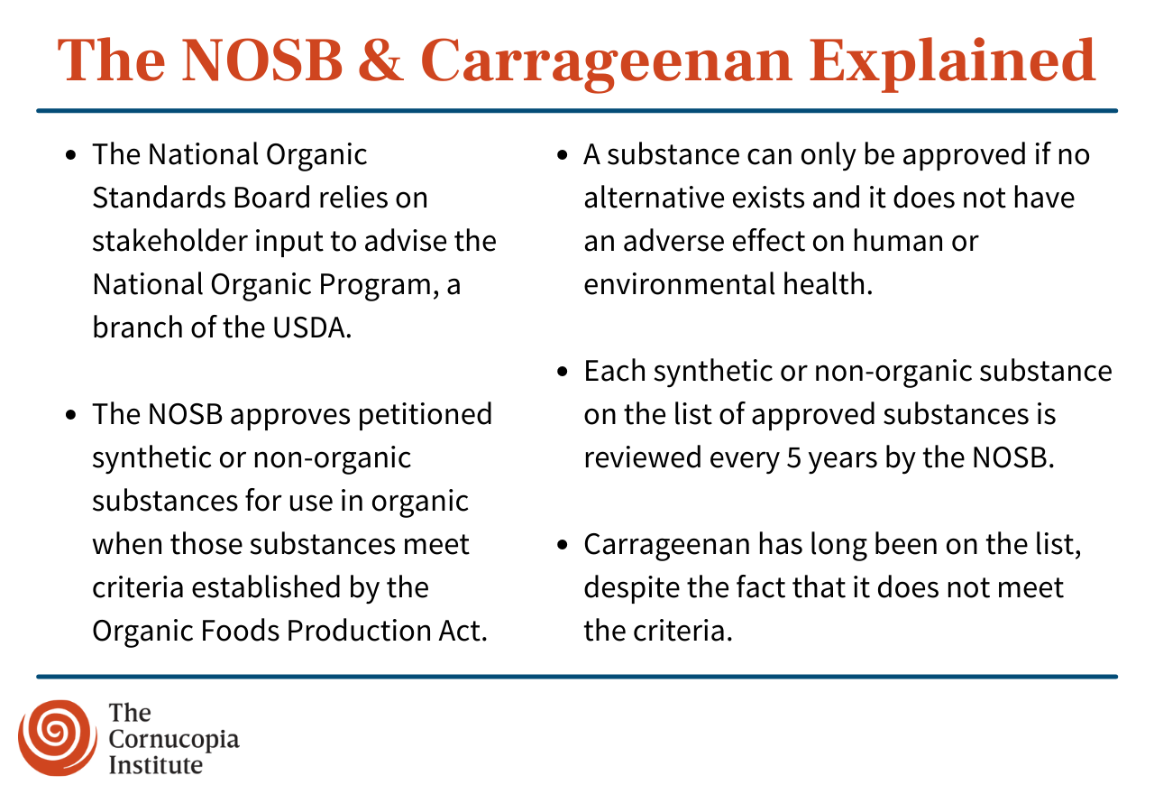 Carrageenan now unacceptable in organic foods – Chemical Free Life