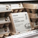 Erewhon store brand eggs on a shelf